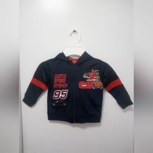 Disney Cars 2 World Grand Prix #95 Lightning McQueen Zip Up Hoodie Sz 18 Months